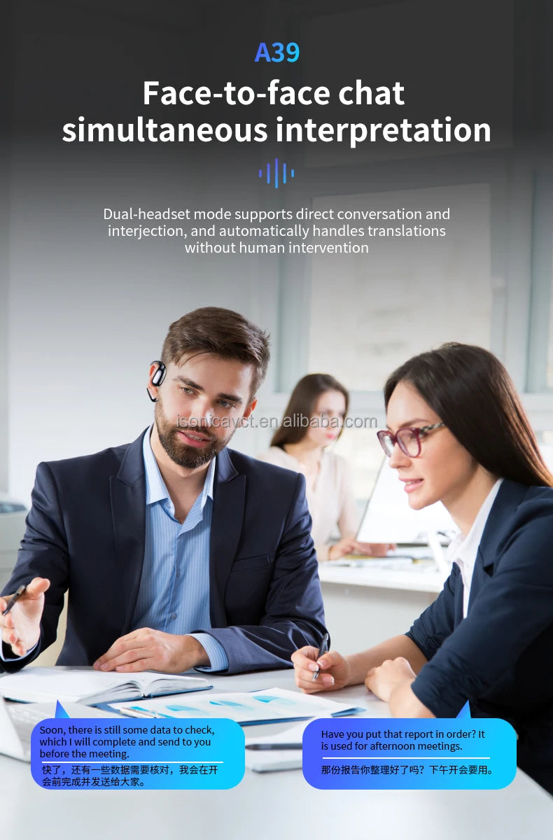Revolutionary Real-Time Language Translator Earbuds with AI Technology - 3-in-1 Functionality and Extended Battery Life