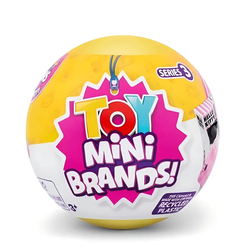 Zuru Mini Brands Toys 5 Surprise Mini Brands Toy Miniature Toys Mystery Blind Box Series 3 Kittyball Original Miniature Toy